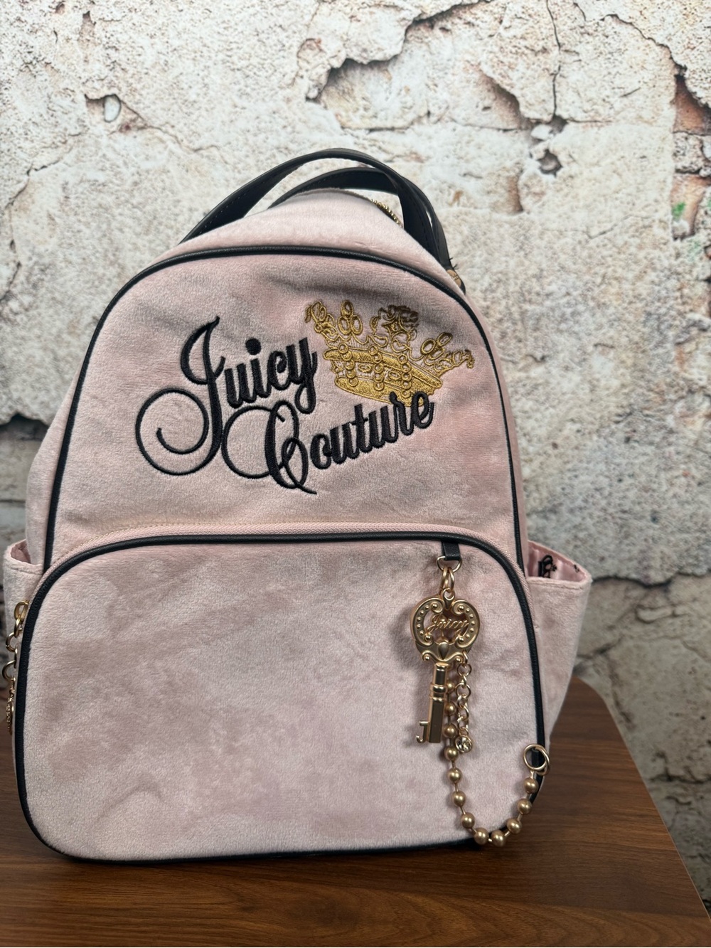 The Key to Juicy” Medium Backpack in Dusty Blush NWOT B26